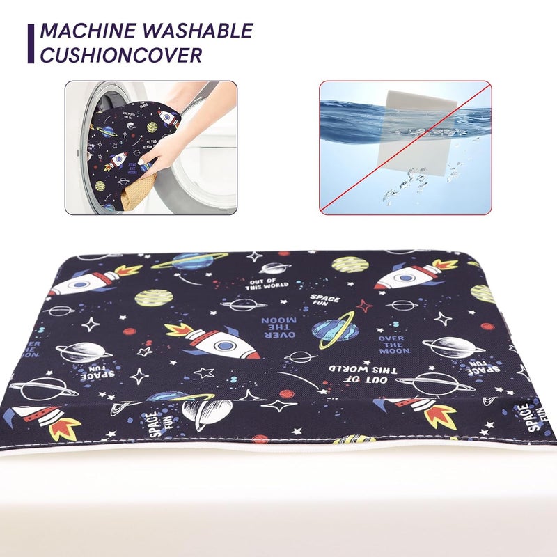 KAGIWEI Booster Seat for Kitchen Chair - Strong Support Toddler Booster Seat for Dining Table, Portable Booster Chair with Adjustable Elasticity Straps for Toddlers Eating Travel Home - Image 4